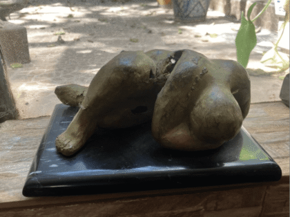 escultura dormilón de la autora Olivia Guzman